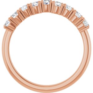 14K Rose 1/2 CTW Lab-Grown Diamond Anniversary Band