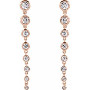 14K Rose 1 3/4 CTW Lab-Grown Diamond Earrings