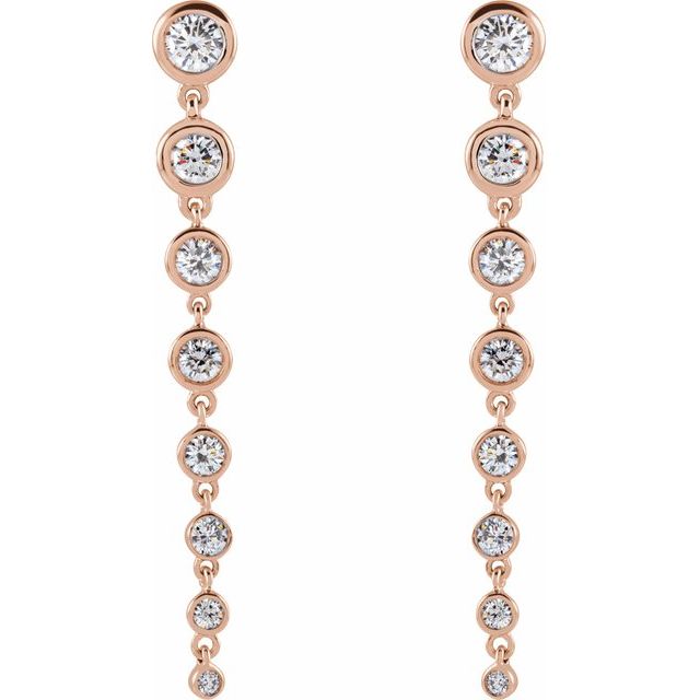 14K Rose 1 3/4 CTW Lab-Grown Diamond Earrings