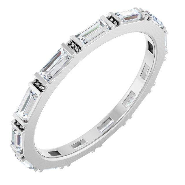 14K White 5/8 CTW Lab-Grown Diamond Eternity Band Size 7