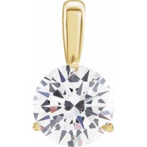 14K Yellow 1/4 CT Lab-Grown Diamond Pendant