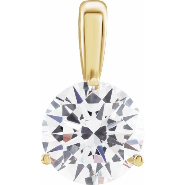 14K Yellow 1/4 CT Lab-Grown Diamond Pendant