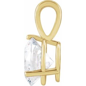 14K Yellow 1/4 CT Lab-Grown Diamond Pendant