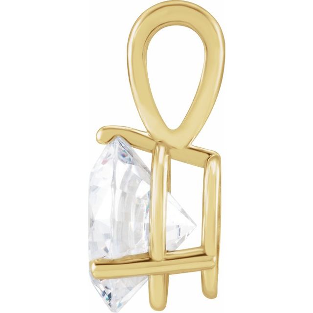 14K Yellow 1/4 CT Lab-Grown Diamond Pendant