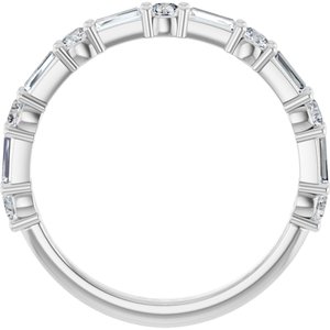 Platinum 3/4 CTW Lab-Grown Diamond  Anniversary Band