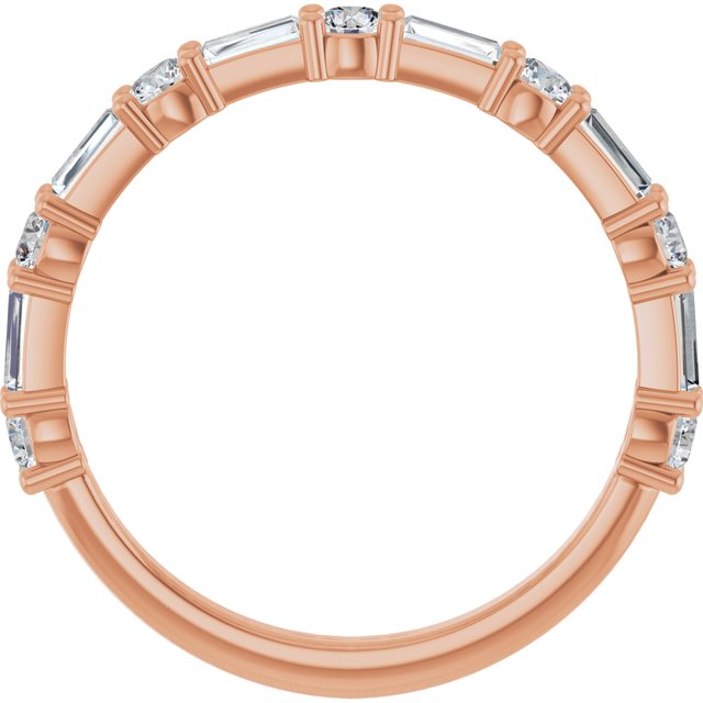 14K Rose 3/4 CTW Lab-Grown Diamond  Anniversary Band