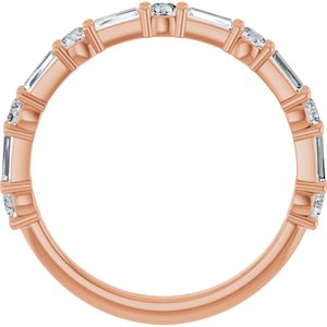 14K Rose 3/4 CTW Lab-Grown Diamond  Anniversary Band