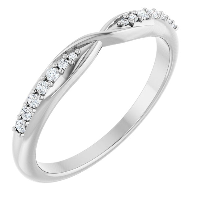 Platinum 1/10 CTW Lab-Grown Diamond Anniversary Band