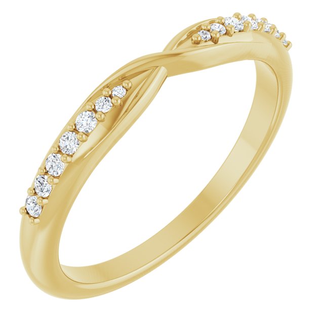 14K Yellow 1/10 CTW Lab-Grown Diamond Anniversary Band