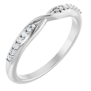 14K White 1/10 CTW Lab-Grown Diamond Anniversary Band