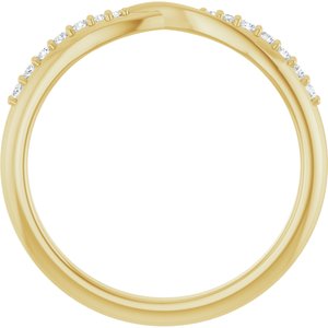 14K Yellow 1/10 CTW Lab-Grown Diamond Anniversary Band