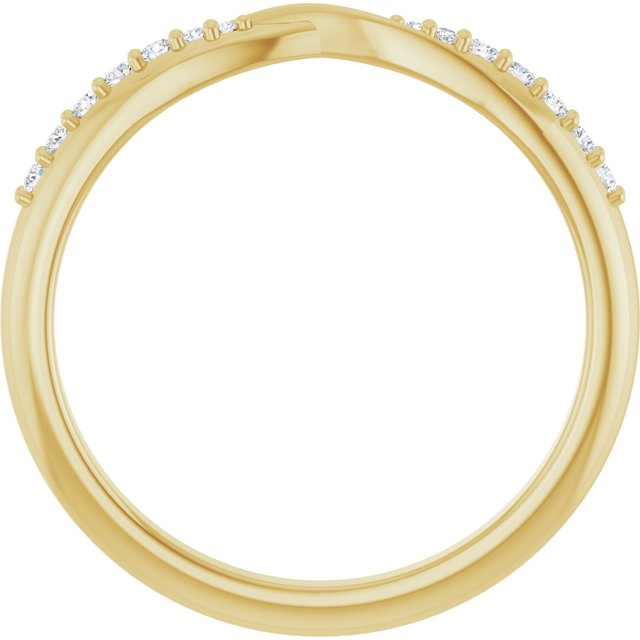 14K Yellow 1/10 CTW Lab-Grown Diamond Anniversary Band