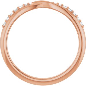 14K Rose 1/10 CTW Lab-Grown Diamond Anniversary Band