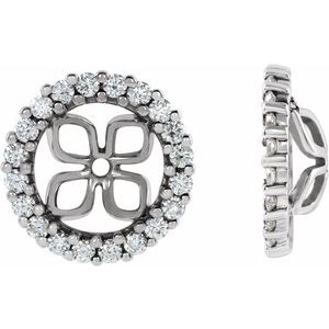 14K White 8.5 mm ID 1/2 CTW Lab-Grown Diamond Earring Jackets