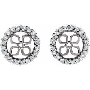 14K White 8.5 mm ID 1/2 CTW Lab-Grown Diamond Earring Jackets