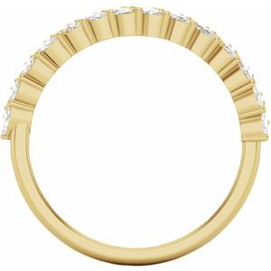 14K Yellow 3/4 CTW Lab-Grown Diamond Double Row Anniversary Band