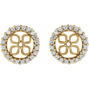 14K Yellow 8.5 mm ID 1/2 CTW Lab-Grown Diamond Earring Jackets