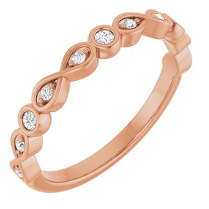 14K Rose 1/8 CTW Lab-Grown Diamond  Anniversary Band