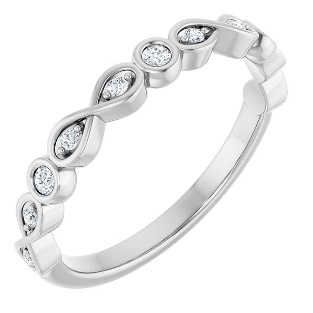 Platinum 1/8 CTW Lab-Grown Diamond  Anniversary Band