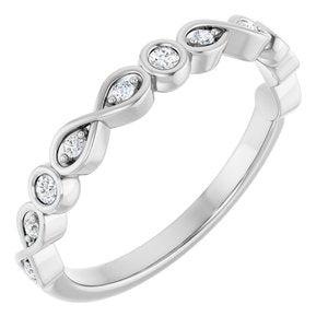 14K White 1/8 CTW Lab-Grown Diamond  Anniversary Band