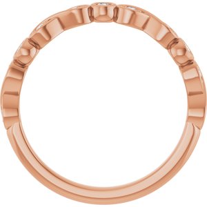 14K Rose 1/8 CTW Lab-Grown Diamond  Anniversary Band