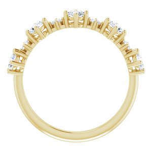 14K Yellow 1 CTW Lab-Grown Diamond Anniversary Band