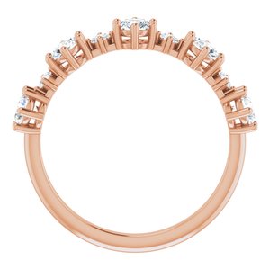 14K Rose 1 CTW Lab-Grown Diamond Anniversary Band