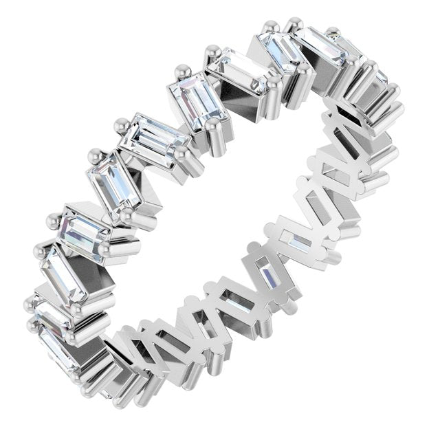14K White 1 1/2 CTW Lab-Grown Diamond Eternity Band Size 7