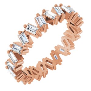 14K Rose 1 1/2 CTW Lab-Grown Diamond Eternity Band Size 7