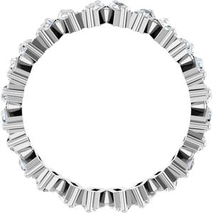 14K White 1 1/2 CTW Lab-Grown Diamond Eternity Band Size 7