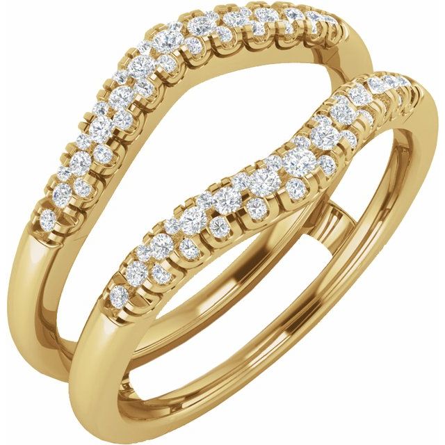 14K Yellow 1 CTW Lab-Grown Diamond Ring Guard