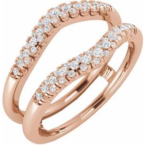 14K Rose 1 CTW Lab-Grown Diamond Ring Guard