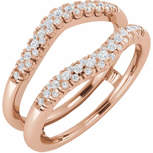 14K Rose 1 CTW Lab-Grown Diamond Ring Guard