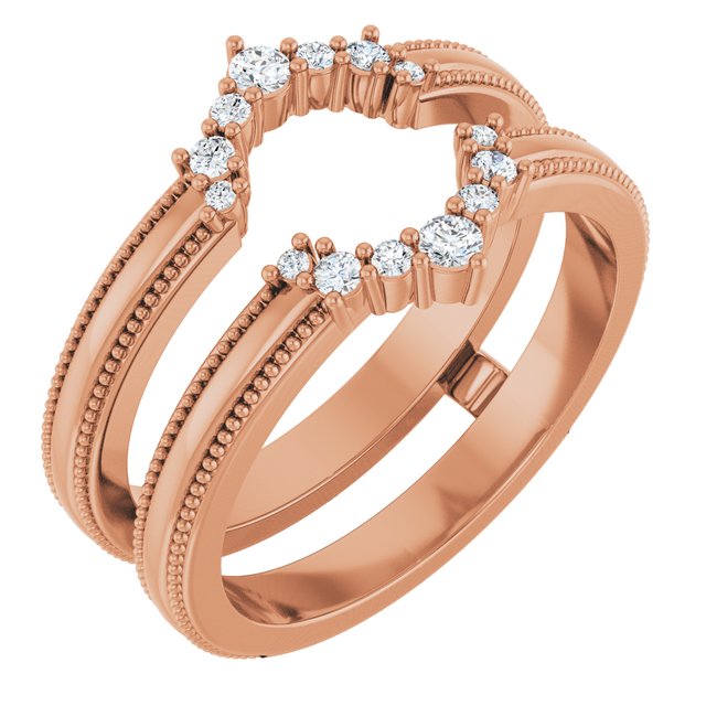 14K Rose 1/6 CTW Lab-Grown Diamond Ring Guard