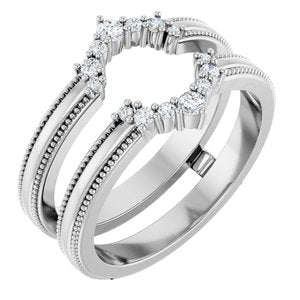 Platinum 1/6 CTW Lab-Grown Diamond Ring Guard