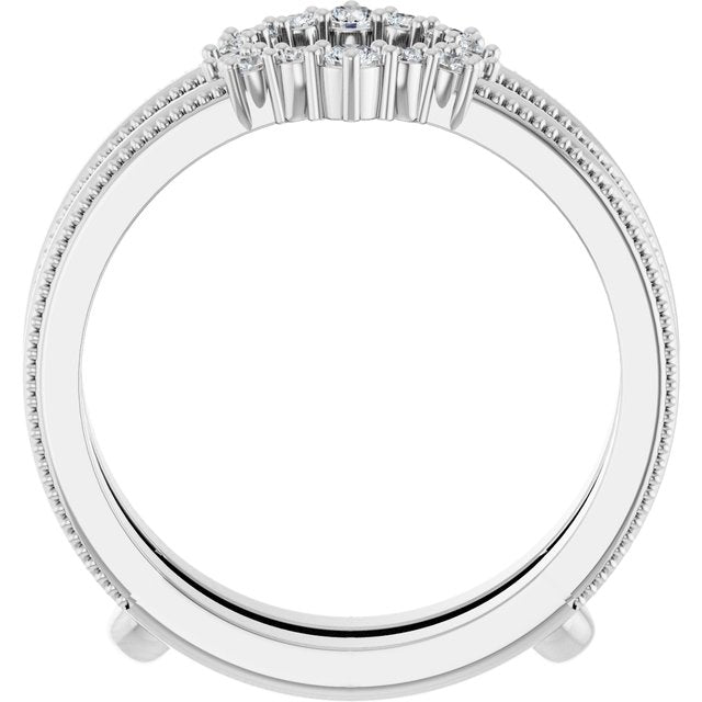 14K White 1/6 CTW Lab-Grown Diamond Ring Guard