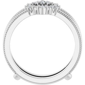14K White 1/6 CTW Lab-Grown Diamond Ring Guard