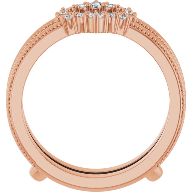 14K Rose 1/6 CTW Lab-Grown Diamond Ring Guard