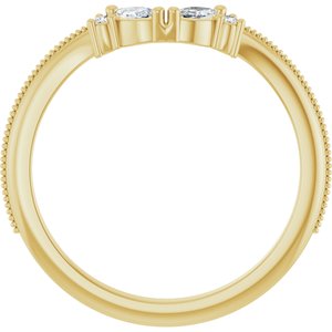 14K Yellow 1/8 CTW Lab-Grown Diamond Contour Band