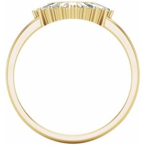 14K Yellow 1/4 CTW Lab-Grown Diamond Contour Band