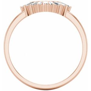 14K Rose 1/4 CTW Lab-Grown Diamond Contour Band