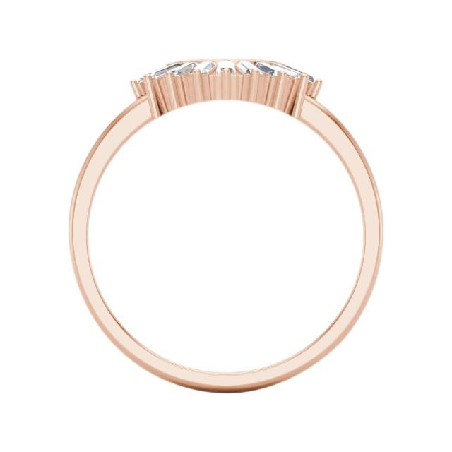 14K Rose 1/4 CTW Lab-Grown Diamond Contour Band