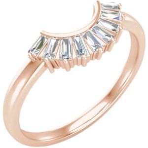 14K Rose 1/4 CTW Lab-Grown Diamond Contour Band