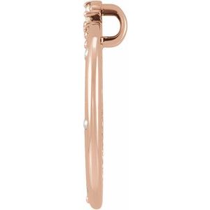 14K Rose 1/4 CTW Lab-Grown Diamond Crescent Moon Pendant
