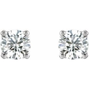 14K White 1/2 CTW Lab-Grown Diamond Stud Earrings