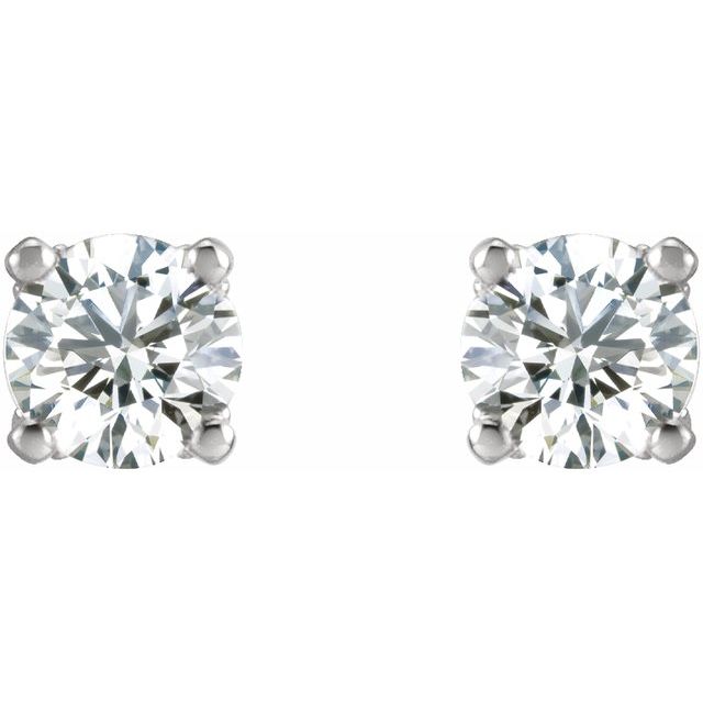 14K White 1/2 CTW Lab-Grown Diamond Stud Earrings