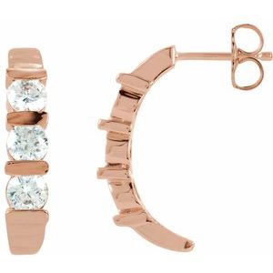 14K Rose 1 3/8 CTW Lab-Grown Diamond Earrings