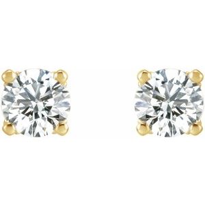 14K Yellow 1/2 CTW Lab-Grown Diamond Stud Earrings