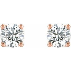 14K Rose 1/2 CTW Lab-Grown Diamond Stud Earrings