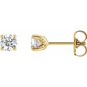 14K Yellow 1/2 CTW Lab-Grown Diamond Stud Earrings